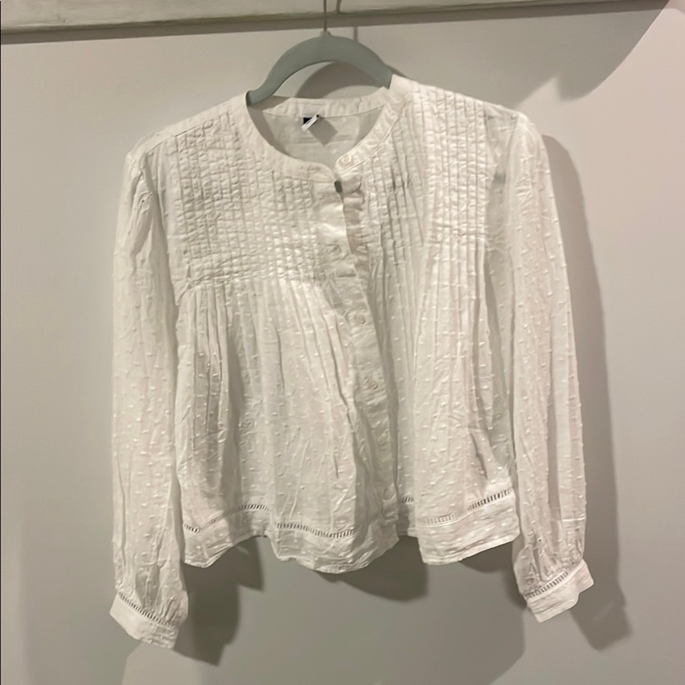 Boho cotton detailed button down